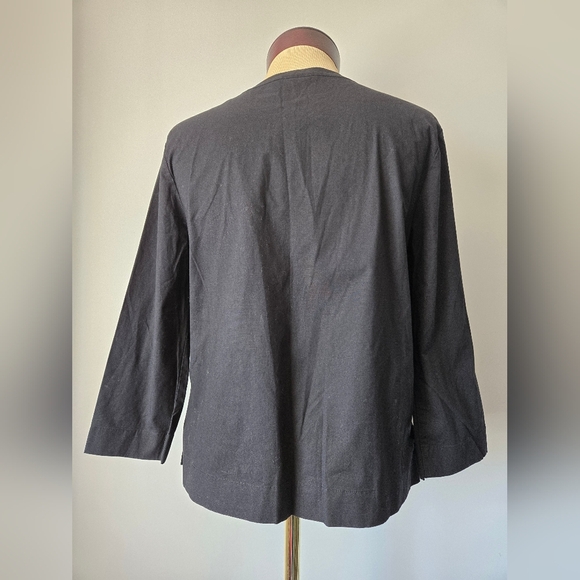 Kate Spade Saturday Black Cotton Side Snap Top. Size Small - Picture 6 of 12